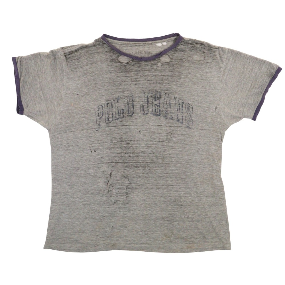 Vtg Polo Jeans Ralph Lauren T Shirt Men M Distress Thrashed Ringer Monterey Bay